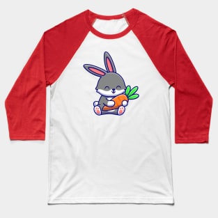 Cute Rabbit Hugging Carrot Baseball T-Shirt